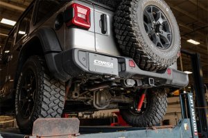 Jeep Wrangler JLU Performance Exhaust - Rear - CORSA Performance - Cat Back, Sport, Single Rear Exit, Turn Down Tip - `18-`25